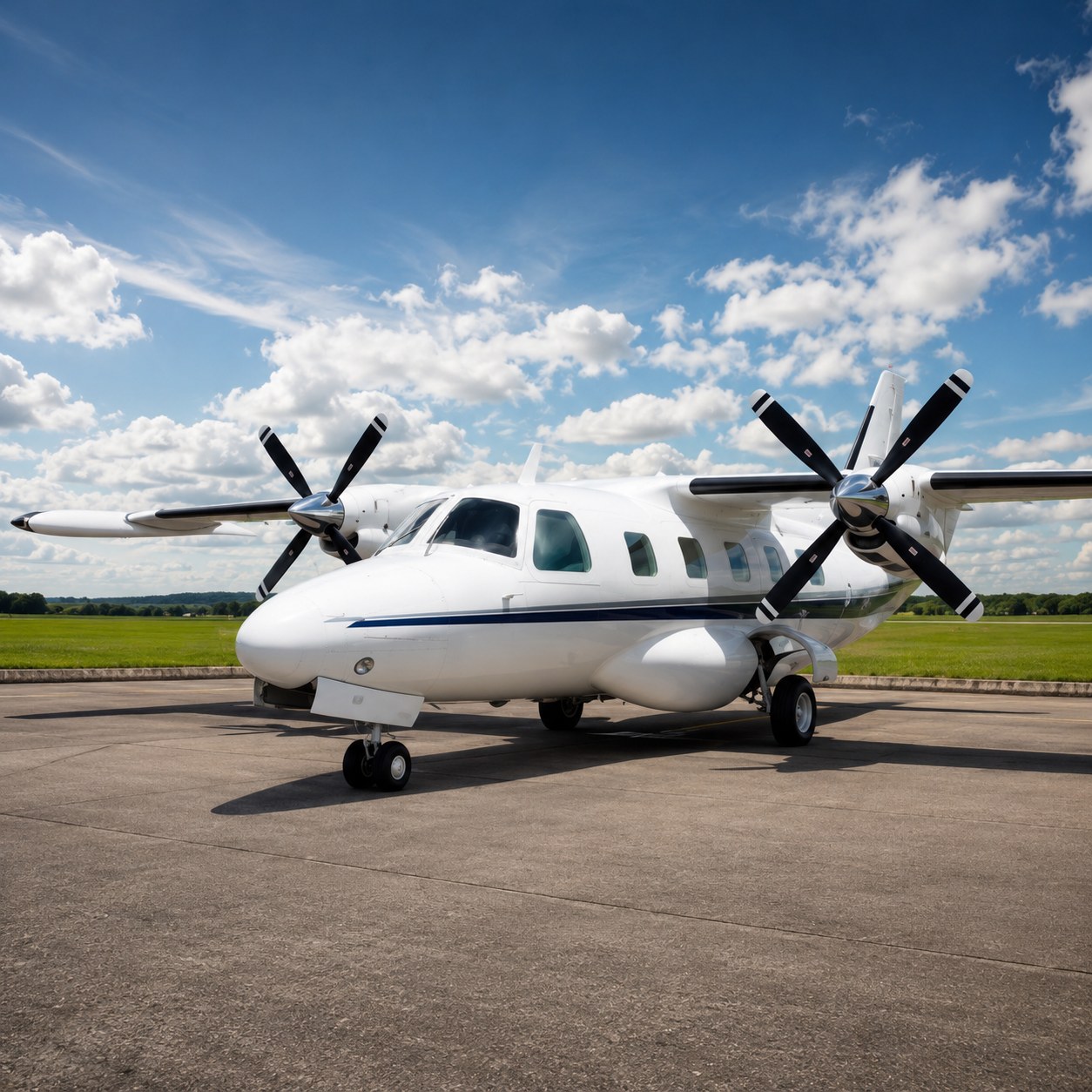 Aeronave turboélice pronta para trajeto intermunicipal